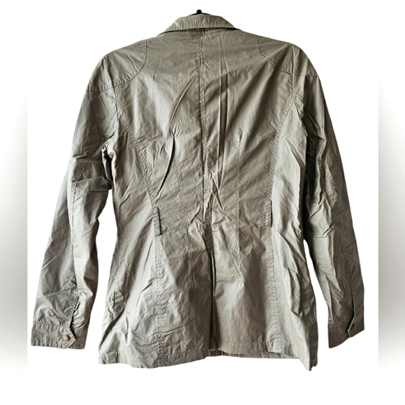 Michael Kors Khaki Jacket Raincoat Top Snap Up & Full Zipper W/ Pockets Size XS - Picture 3 of 12